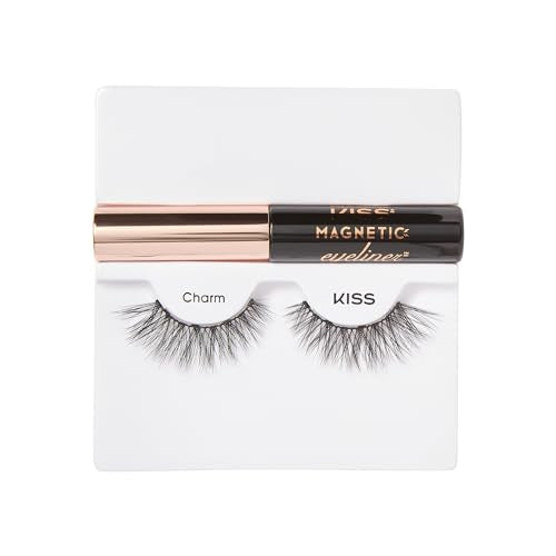 KISS Charm Magnetic False Eyelashes 12mm with Eyeliner