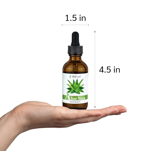 Well's Oil Aloe Vera Oil ? Hydrating & Nourishing | Supports the Appearance of Healthy Hair & Soothes Dry Skin | All Natural | For Skin & Hair Care (2 Fl Oz / 60 ml)