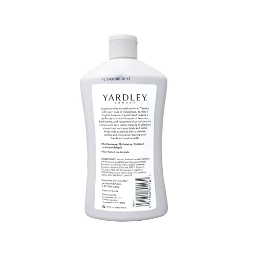 Yardley London English Lavender, Luxurious Hand Soap, Moisturizes & Soothes with Essential Oils, 16 FL OZ (473ml) - 2 Pack