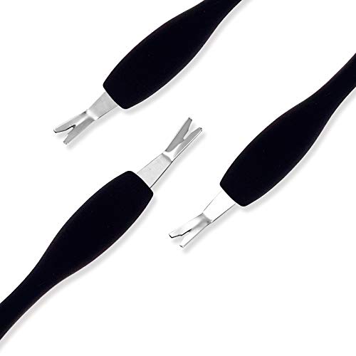Black IVON 3 Pack Cuticle Trimmer Pusher Remover Gentle Nail Care Tools