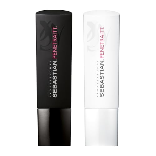 Sebastian Professional Penetraitt Shampoo & Conditioner Bundle Set | Strengthening & Deep Repair | For Dry, Damaged, & Colored Hair