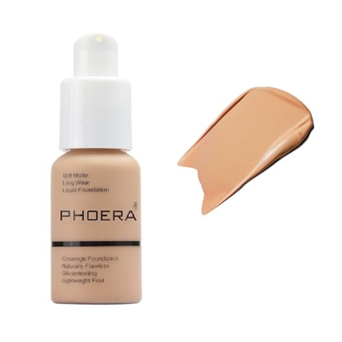 PHOERA Full Coverage Liquid Foundation 30ml - Buff Beige