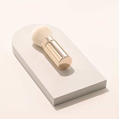 THE TOOL LAB 301 Retractable Powder Brush -Face Brush Makeup Brush-Premium Quality Natural Hair Bristles Cosmetic