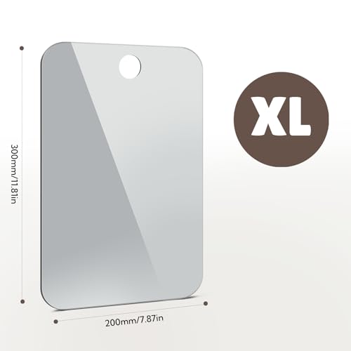 Fogless Shower Mirror 11.81" Anti-Fog Acrylic Shaving