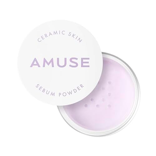 AMUSE SEOUL NEW Ceramic Skin Sebam Powder 2 Colors (Violet)¡½ Amuse Nosebum Pores & Sebum Cover Texture Cover Smooth Skin Adhesion Base Makeup Finish Powder Korean Cosmetics Vegan