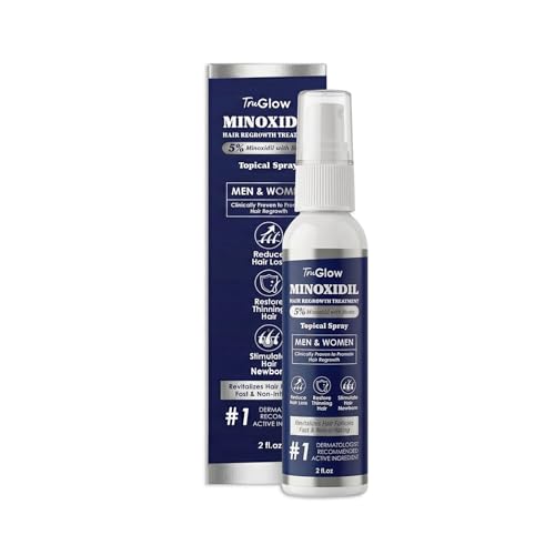 5% Minoxidil Hair Regrowth Spray for Men & Women - 2 oz