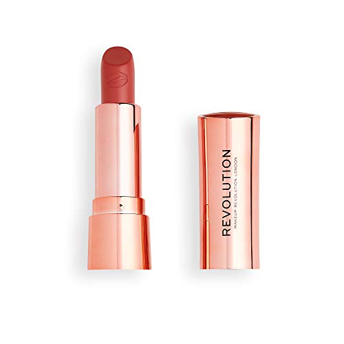 Revolution Satin Kiss Lipstick Ruby - Velvety Finish, Vegan