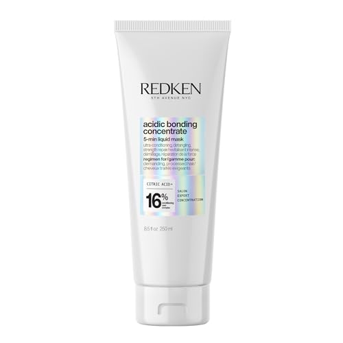 Redken Acidic Bonding Concentrate Hair Mask - 5 Minute Hydrating Treatment for Dry, Damaged Hair