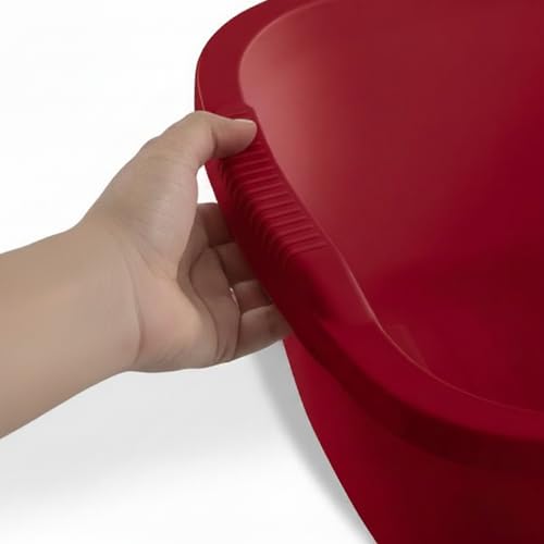 12 Quart Heavy-Duty Red Dishpan for Washing & Soaking