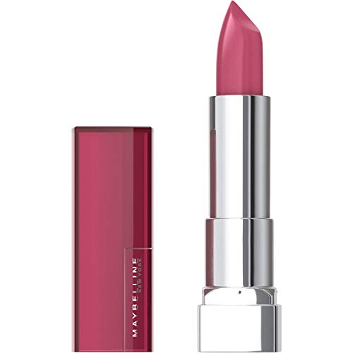 Maybelline Color Sensational Lipstick, Lip Makeup, Cream Finish, Hydrating Lipstick, Nude, Pink, Red, Plum Lip Color, Pink Score, 0.15 oz; (Packaging May Vary)