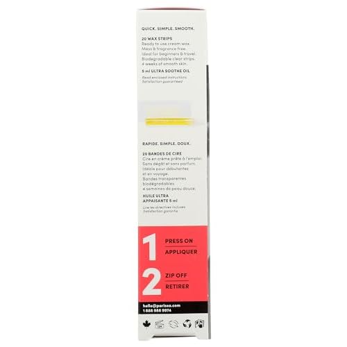 Parissa Natural Face & Lip Wax Strips | Beginner-Friendly & Gentle for Sensitive Skin | Ready-to-Use Strips for Upper Lip, Chin & Face | 20 Strips (10 x 2)