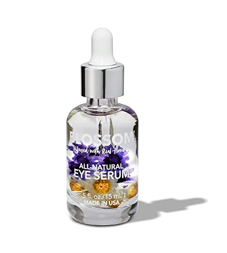 Blossom All Natural Organic Cruelty Free Moisturizing Eye Serum with Essential Oils, Infused with Real Flowers, Made in USA, 0.5 fl. oz., Fall Medley