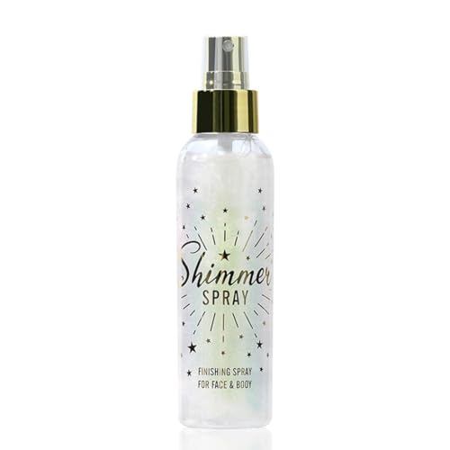 Glitter Spray for Hair and Body, Glitter Body Spray, Glitter Spray for Clothes, Quick-Drying Waterproofing Body Shimmer Suitable for Festival Rave 3.72fl Oz (White, 3.72 fl oz)