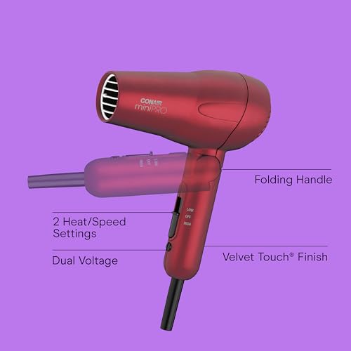 Conair Mini Pro 1200W Hair Dryer with Folding Handle