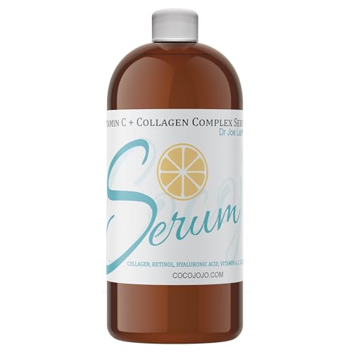 Dr Joe Lab Vitamin C & Collagen Complex Serum Bulk - Multiple Purposes Ultra Hydrating Rejuvenating Instant Moisturizer COCOJOJO (32 oz)