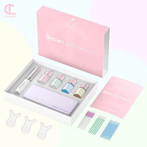 Brow Lamination Kit by CICI | Professional Instant DIY Eyebrow Lamination Lift Kit with Keratin Conditioning for Fuller, Thicker, Beautiful Brows | Easy to Use & Long Lasting Results