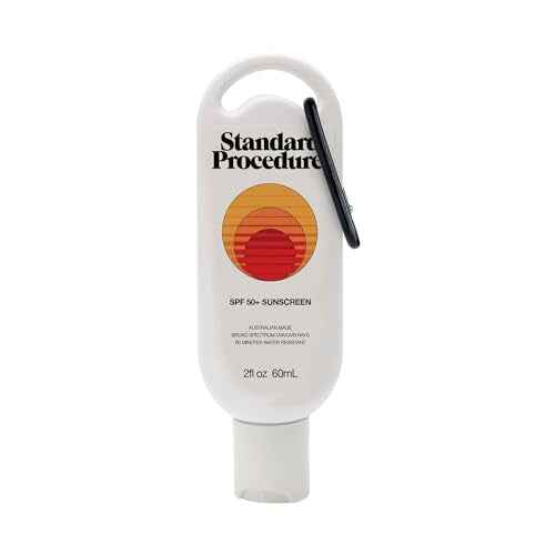Standard Procedure. SPF 50+ Sunscreen, Travel-Size Broad Spectrum Face & Body Sunblock, 4HR Water Resistant, Organic Chemical Formula, 2 oz
