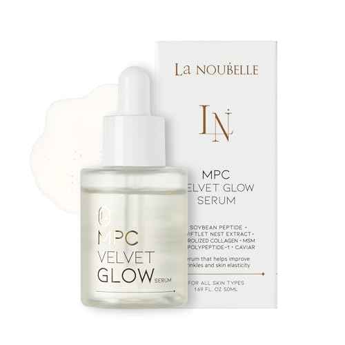 MPC Velvet Glow Serum, All-Day Hydration, Wrinkle Reduction & Revitalizing Skin with Hydrolyzed Collagen, Soybean Peptide and Centella Asiatica Extract, Premium Korean Serum, 1.69 fl oz