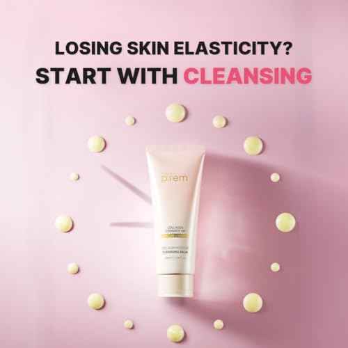 MAKE P:REM Collagen Moisture Cleansing Balm, Gentle Deep Cleansing Makeup Remover for Pore Tightening & Enhancing Skin Barrier, Korean Skin Care, 3.38 fl.oz, 100ml