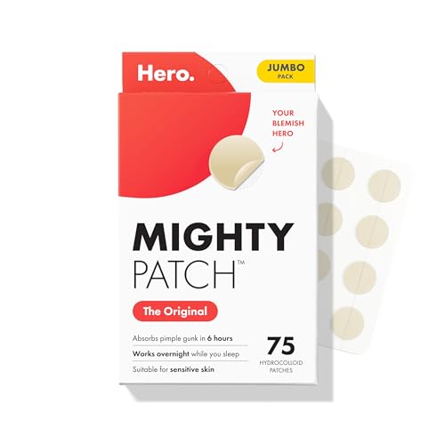 Mighty Patch Original Hydrocolloid Acne Patches, 75 Count