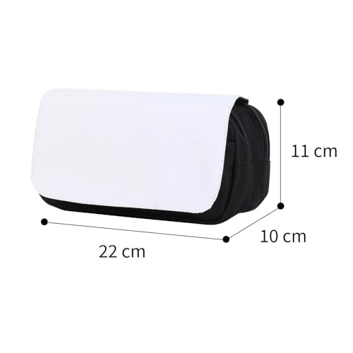 10 PCS Sublimation Printable Blank Pencil Case Pen Bag Multi-purpose Cosmetic Bag with Zipper DIY Craft Canvas Zipper Pouch Blank Makeup Bags Bulk Travel Toiletry Bag for Storage