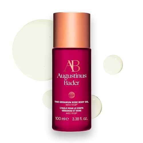 Augustinus Bader The Geranium Rose Body Oil ? Luxury Aromatic Hydrating Body Oil ? Nourishes, Softens & Restores Skin for a Smooth, Glowing Finish ? Fragrance-Free, Vegan ? 200 ml / 6.7 fl oz