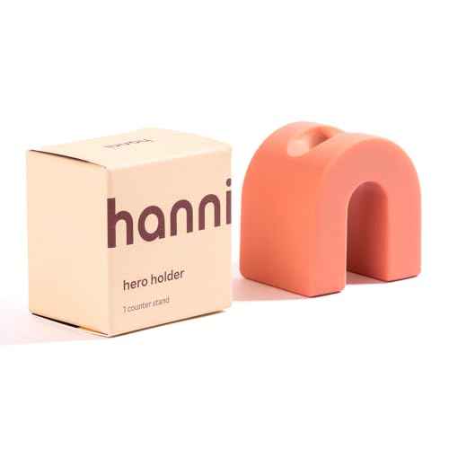 HANNI Hero Safety Razor Holder, Heavy Duty Storage Stand for Shaving Accessories, Bathroom Organizer for Men and Women, Clay