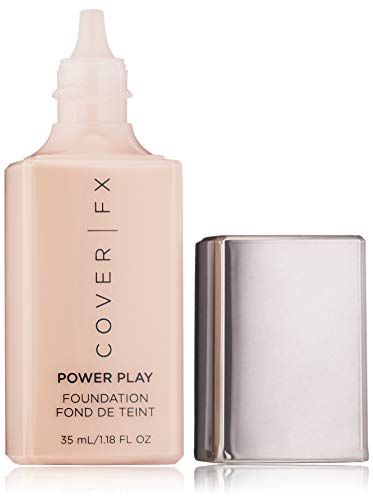 Cover FX Power Play Foundation: Full Coverage, Waterproof, Sweat-proof and Transfer-Proof Liquid Foundation For All Skin Types P30, 1.18 Fl Oz