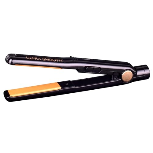 Cricket Ultra Smooth Mini Flat Iron Hair Straightener - Ceramic Plates Infused with Argan Oil & Keratin Protein - Fast Heat Up to 392¡ÆF - Travel-Friendly Design - Automatic Shut-Off - Black