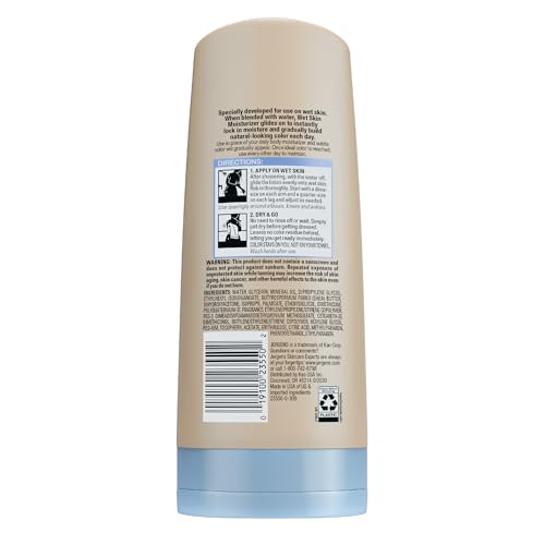 Jergens Natural Glow Wet Skin In-Shower Self Tanner Body Lotion, Fair/Medium Skin Tones (pack of 2)