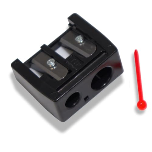 MĒTIER Le Deux Precision Eye & Lip Cosmetic Pencil Sharpener - Compact
