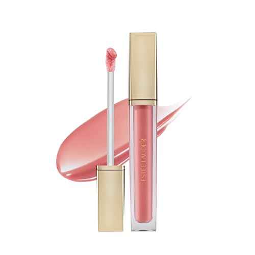 Estée Lauder Glossy Pout Lip Oil | Plumping & Moisturizing with a Sheer Tint | Includes Hyaluronic Acid + Vitamin E, 02 Strawberry Milk