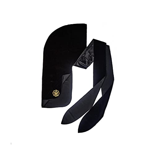 KISS RED Bow Wow Power Wave Velvet Luxe Durag (Black)