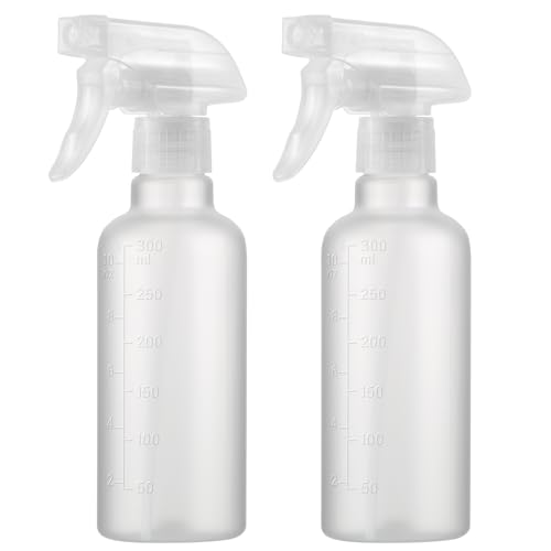 TTTred Frosted Clear 2 Pack 10oz Spray Bottles with Adjustable Nozzle