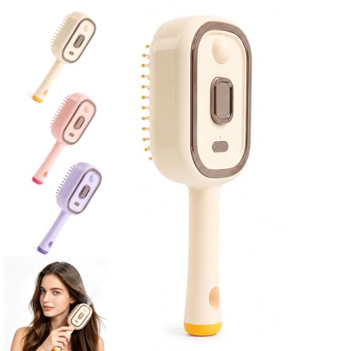 Electric Spray Hair Comb with Water Mist: Rechargeable Scalp Massage & Frizz Control