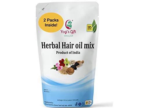 HERBAL HAIR OIL MIX | Ayurvedic 18 Essential Raw Herbs for Oil Infusion | 100% Natural Indian Herbs for Hair Growth | Yogi’s Gift For Women