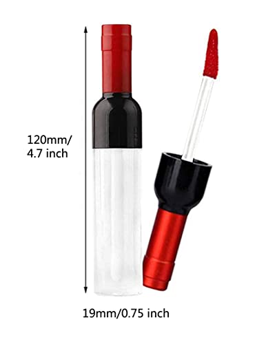 10 Pcs 5ml Wine Bottle Lip Gloss Tubes with Wand - Clear