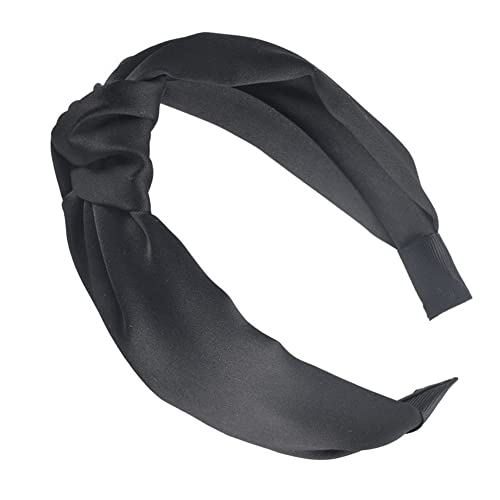 yaozeio Black Knot Headband Wide Headbands for Women Hair Accessories Head Band Hairband for Girls Knotted Headband for Women