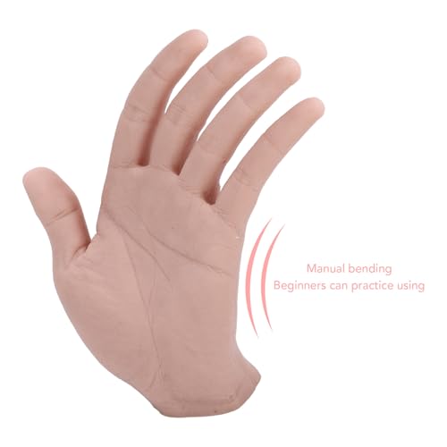 Silicone Male Hand Model, Reusable Silicone Artificial Hand Model for Festival Props Painting Practice, Silicone Tattoo Practice Hand for Experienced Tattoo Artists and Beginners