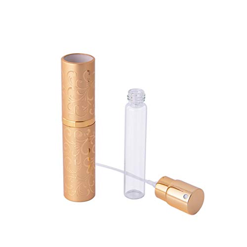 Travel Size 8ml Perfume Atomizer Bottles - 2PCS Gold & Brown