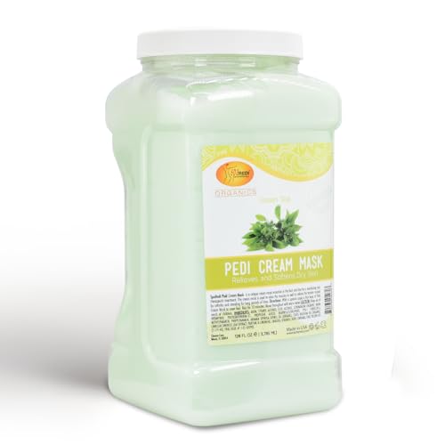 SPA REDI - Body and Foot Cream Mask, Green Tea, 128 Oz - Pedicure Massage for Tired Feet and Body, Hydrating, Fresh Skin - Infused with Hyaluronic Acid, Amino Acids, Panthenol, Comfrey Extract
