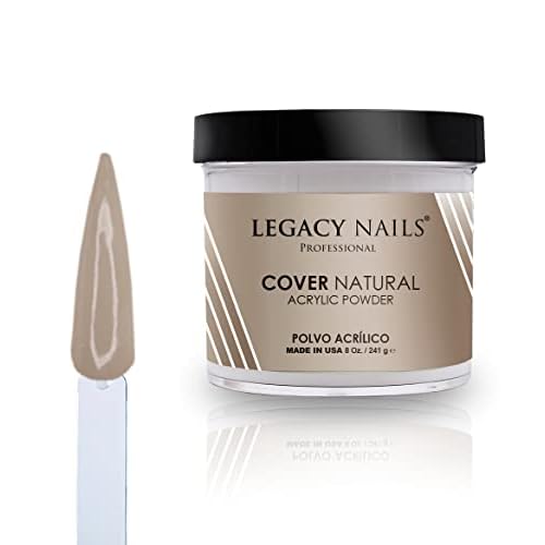 Legacy Nails Professional Cover Acrylic Powder, 8 ounces - Ideal For French Nail Art, Create Nail Art, Nail Extension That Provide a Healthy, Natural Look To Nails (NATURAL)