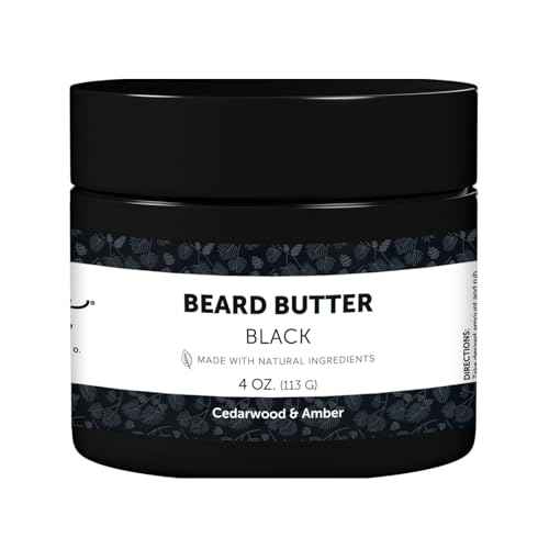 Detroit Grooming Co. Beard Butter for Men | Softens, Thickens & Hydrates with Safflower Oil & Shea Butter | Black Scent, 4oz
