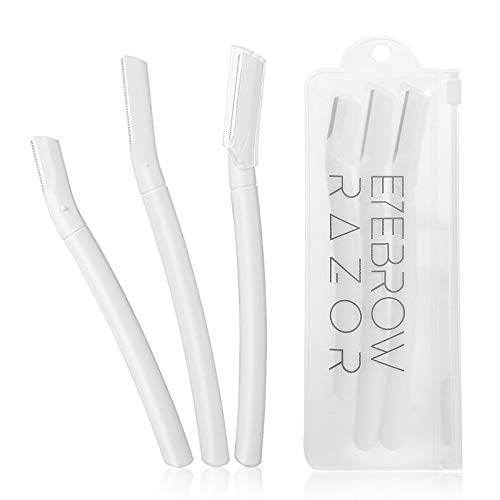 3Pcs Eyebrow Razor Trimmer, Multipurpose Exfoliating Dermaplaning Home Skin Care Safety Tool, Professional Facial Hair Removal,Shaver and Eyebrow Shaper For Women & Man