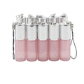 10Pcs Glass Roll-on Bottles 5ml 1/6oz Pink Pearly Roller Vials for Essential Oils Fragrance Perfume Aromatherapy Lip Balms