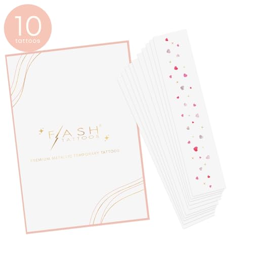 Pink Heart Glitter Freckles Waterproof Face Tattoos