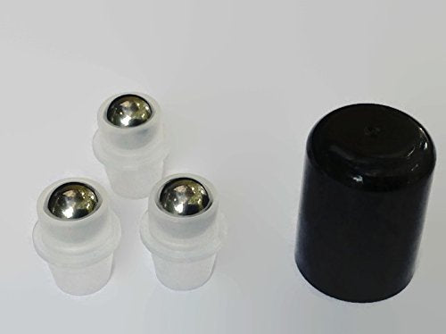 Stainless Steel Roller Tops for Essential Oil Bottles - 8 Pack