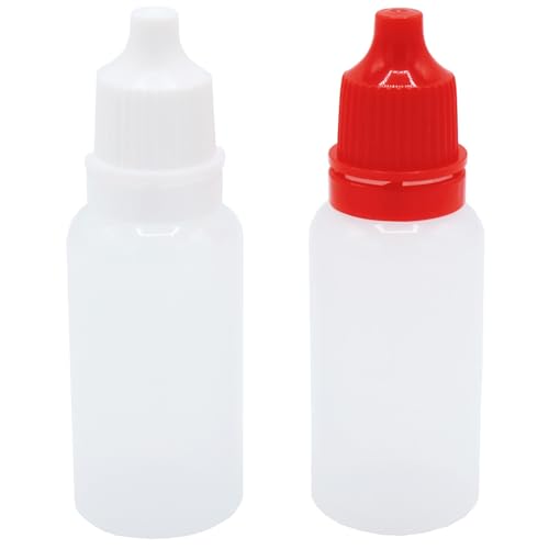 2Pcs 15ml Plastic Dropper Bottles, Empty Refillable Travel