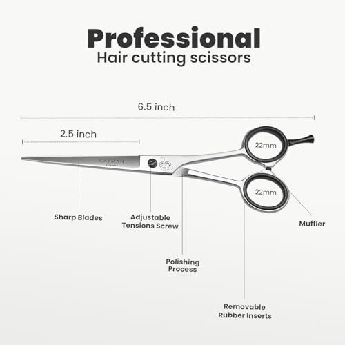 Cayman 6.5" Professional Hair Scissors, 420 Stainless Steel