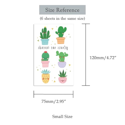 Waterproof Temporary Tattoo Stickers - 6 Sheets for Kids